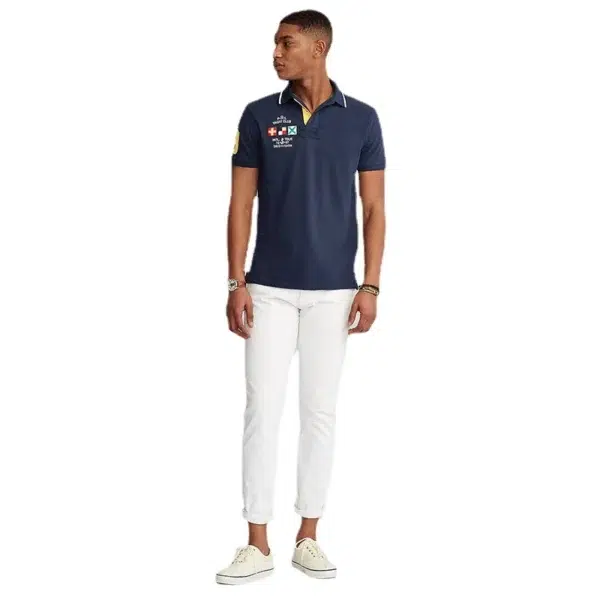 Men Ralph Slim Fit Big Pony Short Sleeve 100%Cotton Mesh Polo Shirts 8090 - Image 4