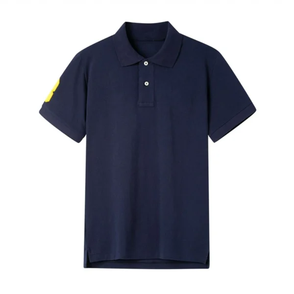 High Quality European Size Men Ralph Slim Fit Big Colorful Pony Short Sleeve 100%Cotton Mesh Polo Shirts 8833 - Image 5