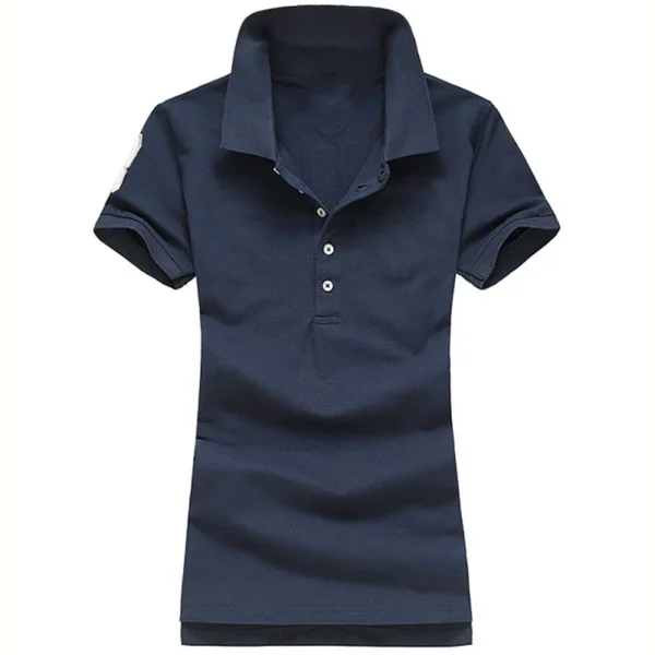 Women Ralph Big Pony 5 Buttons Short Sleeve 100%Cotton Slim Fit Stretch Polo Shirts 6043A - Image 10
