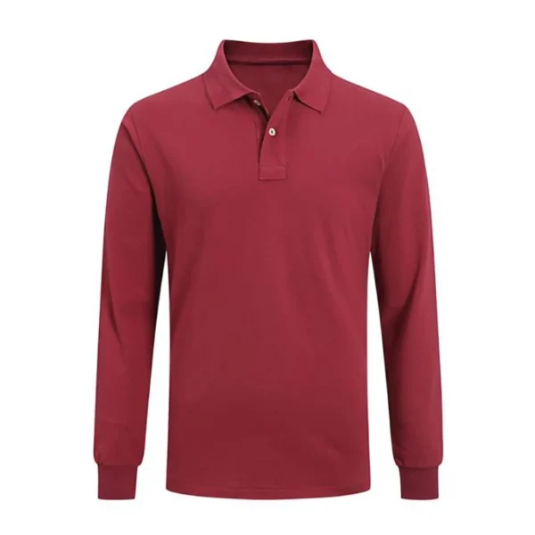 High Quality Men’s Ralph Pony Polo Shirt 100% Cotton Slim Fit Long Sleeve Polo T-Shirt Golf Casual Wear Style 9921 - Image 7