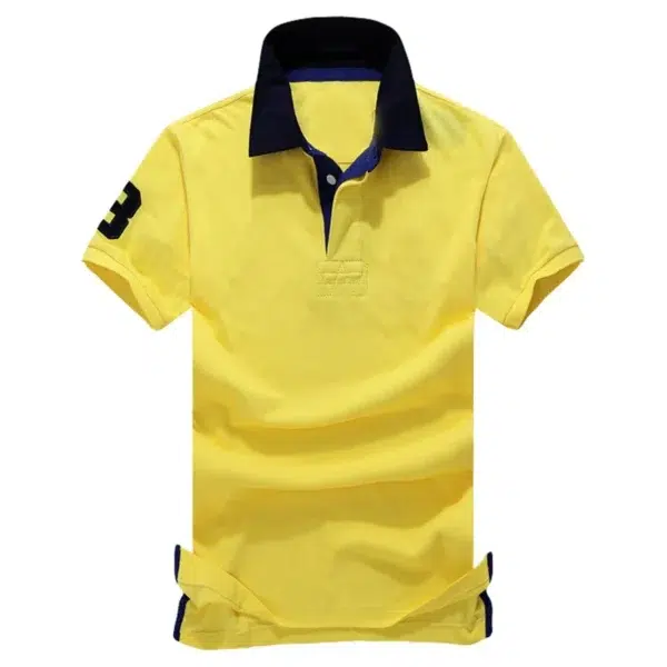 Men Ralph Slim Fit Big Pony Short Sleeve 100%Cotton Mesh Polo Shirts 8056 - Image 2