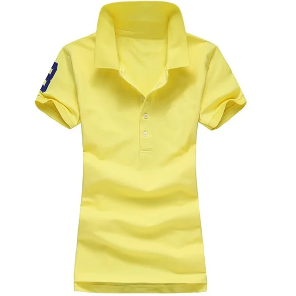 Women Ralph Big Pony 5 Buttons Short Sleeve 100%Cotton Slim Fit Stretch Polo Shirts 6043A - Image 18