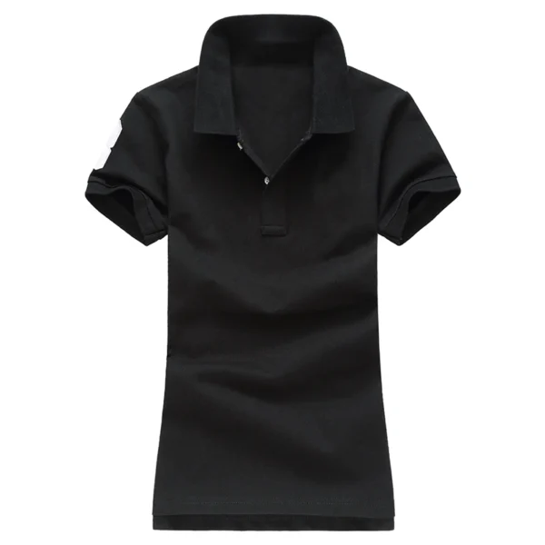 Women Ralph Big Pony Short Sleeve 100%Cotton Slim Fit Stretch Polo Shirt 6021 - Image 9