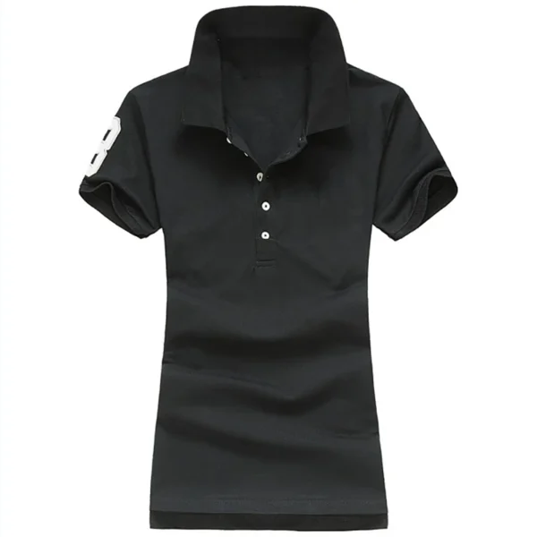 Women Ralph Big Pony 5 Buttons Short Sleeve 100%Cotton Slim Fit Stretch Polo Shirts 6043A - Image 14